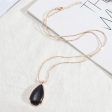 Black Quartz & 18K Gold-Plated Drop Pendant Necklace Online