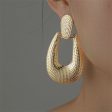 18K Gold-Plated Open Oval Drop Earrings Online now