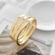 18K Gold-Plated Wave Layered Hinge Bracelet Hot on Sale