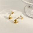 18K Gold-Plated Heart Ear Jackets Online Hot Sale