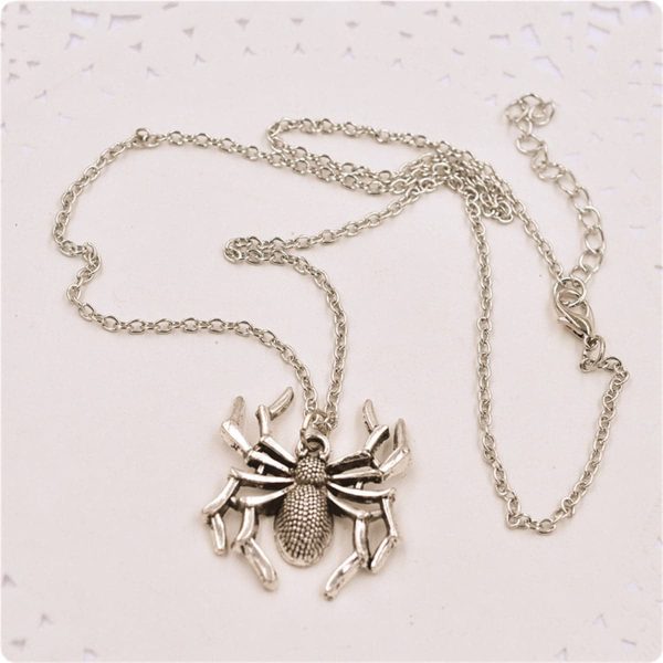 Silver-Plated Spider Pendant Necklace Online