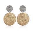 18K Gold-Plated & Silver-Plated Woven Disk Drop Earrings Online now