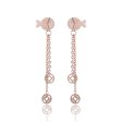 18K Rose Gold-Plated Fish Drop Earring Sale