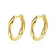 18K Gold-Plated Wave Huggie Earring Online Sale