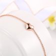 18K Rose Gold-Plated Heart Bracelet Cheap