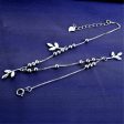 Sterling Silver Leaves Charm Anklet Discount