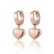 18K Rose Gold-Plated Heart Drop Earrings Sale