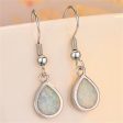 White Opal & Silver-Plated Teardrop Earrings Online Hot Sale