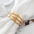 18K Gold-Plated Wave Layered Hinge Bracelet Hot on Sale