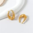 18K Gold-Plated Spring Huggie Earrings Online Hot Sale