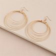 18K Gold-Plated Layered Hoop Drop Earring Supply