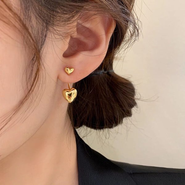 18K Gold-Plated Heart Ear Jackets Online Hot Sale