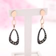 Black Acrylic & 18K Rose Gold-Plated Star Triangle Drop Earrings Cheap