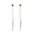 Black Acrylic & 18K Rose Gold-Plated Star Bar Tassel Drop Earrings Sale