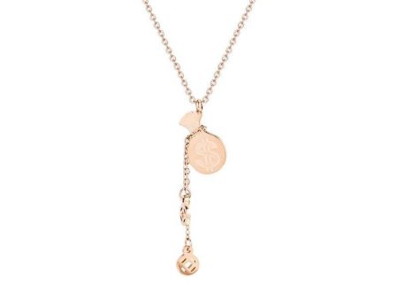 18K Rose Gold-Plated Coin Wallet Pendant Necklace Online now