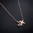 18K Rose Gold-Plated Airplane Pendant Necklace Cheap