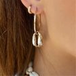 18K Gold-Plated Shell Drop Earrings For Cheap