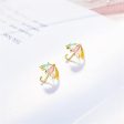 18K Gold-Plated Umbrella Stud Earrings on Sale