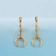 18K Gold-Plated Crescent Moon Huggie Earrings Hot on Sale