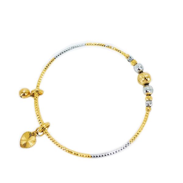 Two-Tone Adjustable Charm Bangle Sale