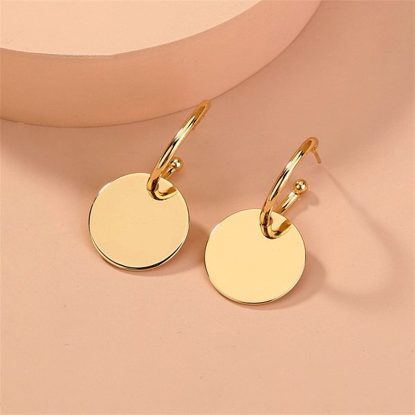 18K Gold-Plated Circle Huggie Earrings on Sale