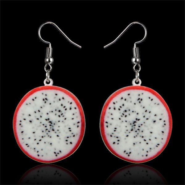 Acrylic & Silver-Plated Pitaya Drop Earrings Discount