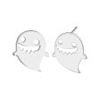 Silver-Plated Ghost Stud Earrings on Sale