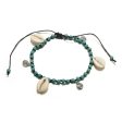 Turquoise & Silver-Plated Seashell Beaded Anklet For Discount