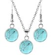 Turquoise & Silver-Plated Coin Drop Earrings & Pendant Necklace Hot on Sale