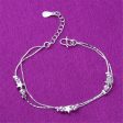 Silver-Plated Star Bead Layered Anklet Online now