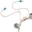 Turquoise & Silver-Plated Starfish Charm Anklet on Sale