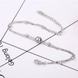 Silver-Plated Beaded Layered Station Charm Anklet on Sale