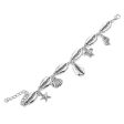 Silver-Plated Starfish & Shell Charm Anklet Cheap