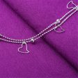 Silver-Plated Open Heart Layered Anklet Online now