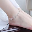 Silver-Plated Bell Charm Station Anklet For Discount