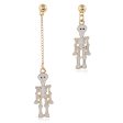 White Enamel & 18K Gold-Plated Skeleton Mismatching Drop Earrings Online Sale