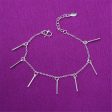 Silver-Plated Bar Station Anklet Sale