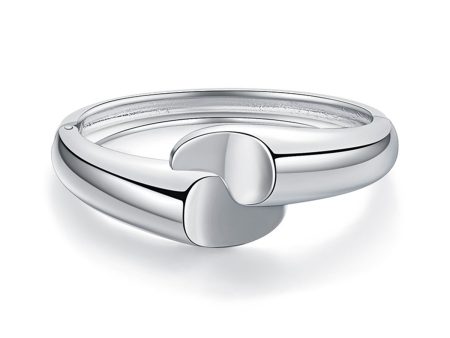 Silver-Plated Comma Bypass Bangle Online Sale