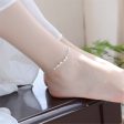 Silver-Plated Star & Bead Anklet Fashion