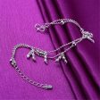 Silver-Plated Peanut Charm Anklet Hot on Sale