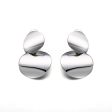 Silver-Plated Dual Circle Drop Earrings Online Sale