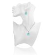 Turquoise & Silver-Plated Coin Drop Earrings & Pendant Necklace Hot on Sale