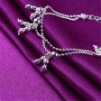 Silver-Plated Peanut Charm Anklet Hot on Sale