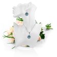 Turquoise & Silver-Plated Sun Pendant Necklace & Earrings For Discount