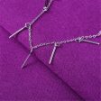 Silver-Plated Bar Station Anklet Sale