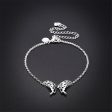 Silver-Plated Openwork Butterfly Anklet Supply