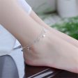 Silver-Plated Cube & Bead Double-Strand Anklet Supply