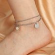 Silver-Plated Disc Layered Anklet Discount