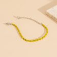 Yellow Enamel & Silver-Plated Box-Chain Bracelet Online Hot Sale