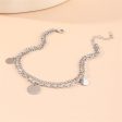 Silver-Plated Disc Layered Anklet Discount